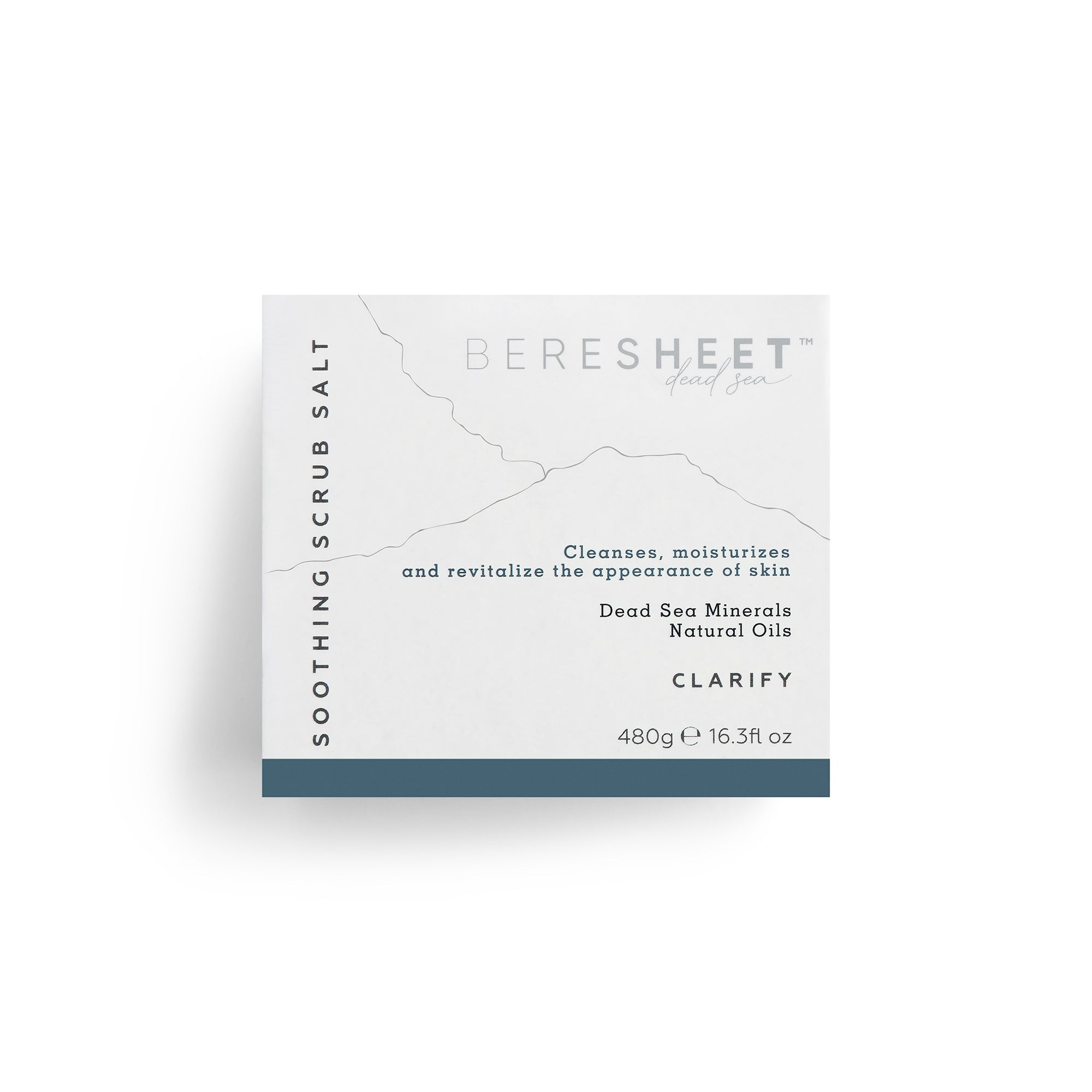 Beresheet soaping scrub salt packaging on a white background